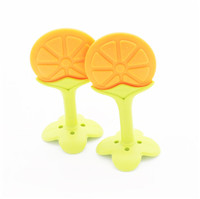 橘子牙膠,水果咬牙膠,硅膠磨牙棒定制！